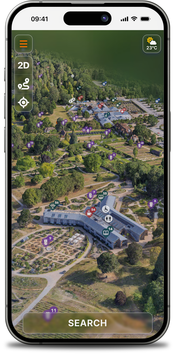 Pre-arrival exploration of the destination — guests browsing facilities and POIs before check-in.